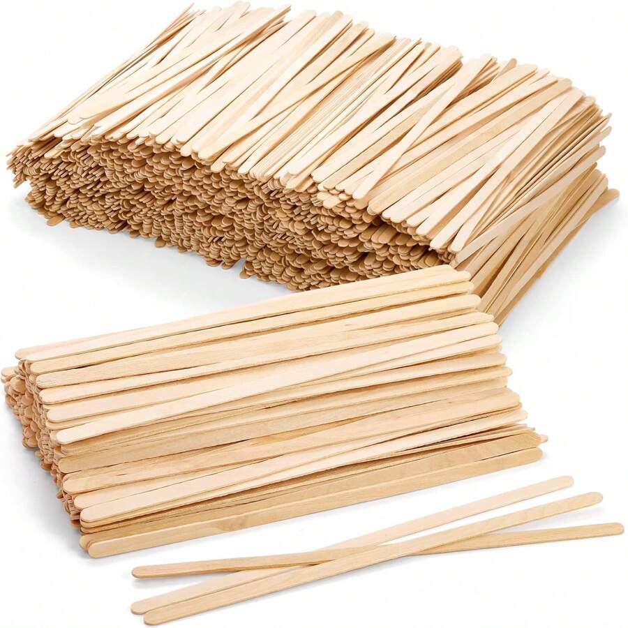 200pcs Wooden Wax Sticks Small Waxing Applicator Sticks Wax Spatulas Wood Craft Sticks For Hair Removal And Smooth Skin - View 1