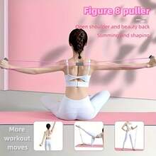 4/11pcs Yoga Fitness Set - Includes EVA Material Elastic Band, Resistance Pedal, 8-Shaped Pull Band And Leg Muscle Trainer, Designed For Flexibility And Massage - Multicolor - View 10
