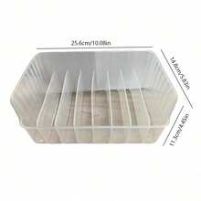 1pc Transparent Plastic Condiment Storage Box, Adjustable Dividers, Multi-Functional Kitchen Organizer, Suitable For Spices, Snacks And Small Items, Can Be Placed On Countertop, Detachable Condiment Tray, Large Capacity, Suitable For Refrigerator - Multicolor - View 2