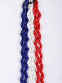 2Pcs 18Inch Long Curly Ponytail With Elastic Hair Rope Hair Extensions Suitable For Daily Wear And Various Holiday Occasions - Multicolor - View 6