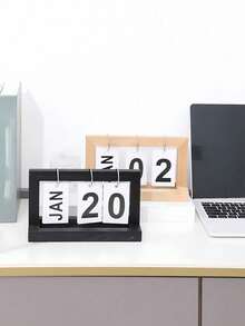 Creative Perpetual Calendar Desk Calendar Minimalist Creative Flip Calendar Home Living Room Dining Office Desk Durable Multipurpose Desktop Decoration Ornament Back To School Essential Housewarming Gift For Men And Women - A - View 9
