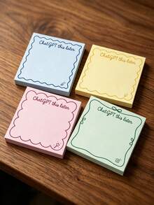 4/1pc Funny "ChatGPT Processing Later" Sticky Notes, Self-Adhesive AI Theme Memo Pad, Message Notes, Creative Gag Gift, Suitable For ChatGPT Enthusiasts, Tech Office Daily Planning, ChatGPT Label System, Humorous Stationery, Desk Decor, Back To School Supplies - one-size - View 4