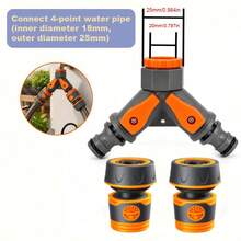 3/4pcs 2/3-Way Y-Shaped Splitter, 12/16mm Garden Hose Connector Irrigation Connector Set (Y-Shaped Flow Regulator + 3/4" Plastic Connector + 1/2" Hose Quick Connector) Water-Saving Lawn Irrigation Home Irrigation Accessories Faucet Add-On - 4-piece Set - View 14