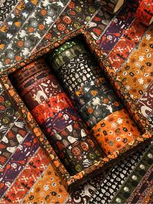14rolls Vintage Halloween Themed Washi Tape, Retro Pattern Masking Tape, Perfect For Journal Decoration, Gift Wrapping, Card Making, Scrapbooking - Tape - View 4