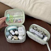 New Fashion Striped Makeup Bag, Portable Travel Cosmetic Storage Bag, Multi-Functional Toiletry Bag - Makeup Bag - View 3