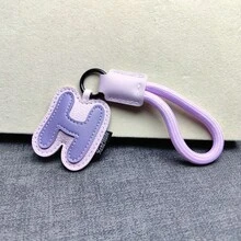 1pc PU Leather 3D 26 Letters Keychain Pendant Ornament, Women's Fashion Bag Backpack Charm With Round Ring Buckle - Suitable For Valentine's Day Gift Or Decoration - Multicolor - View 17