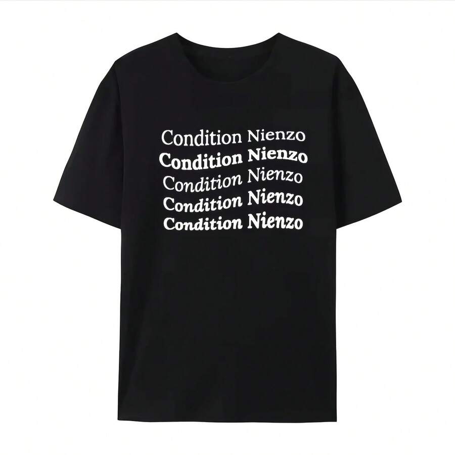 Nienzo Kurzarm Rundhals T-Shirt im Y2K-Stil für Herren, neu in der T-Shirts und Oberteile Abteilung - Form - Übersicht 1