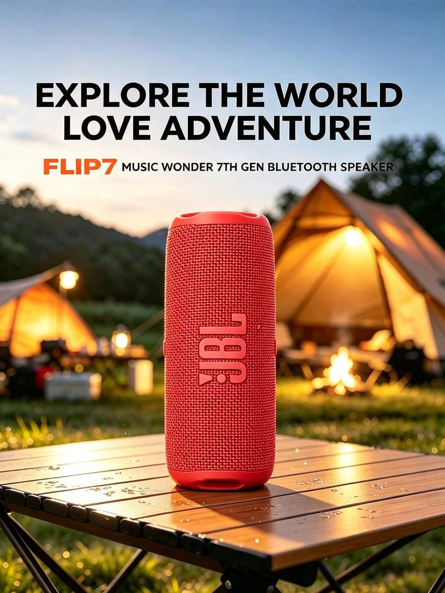 JBL Flip 7 adalah speaker portabel, tahan air, dan tahan guncangan yang dilengkapi teknologi peningkatan suara AI untuk suara profesional yang menakjubkan, waktu pemutaran hingga 16 jam, dan sistem PushLock dengan aksesori yang dapat diganti. - View 1