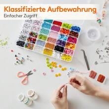 Pack Contains 2 Sorting Storage Boxes With 36 Compartments Each. Equipped With Movable Partition Boards And 5 Label Sticker Sheets, Ideal Storage Holder For Beads, Handmade Supplies And Assorted Jewellery Pieces. - 2 Pieces - View 4