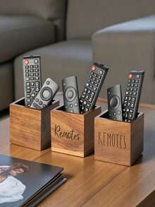 Remote Control Storage Box TV Remote Organizer Desktop Remote Control Holder Bedside Table Living Room Bedroom Women Home Media Storage Remote Control Box Home Essentials Room Decor Home Decor Storage Organizer - Multicolor - View 2