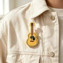 Classic Musical Instrument Enamel Brooch, Guitar Violin Piano Lapel Pin, Music Theme Badge, Suitable For Clothing And Bag Decoration, Best Gift For Music Lovers - Multicolor - View 7