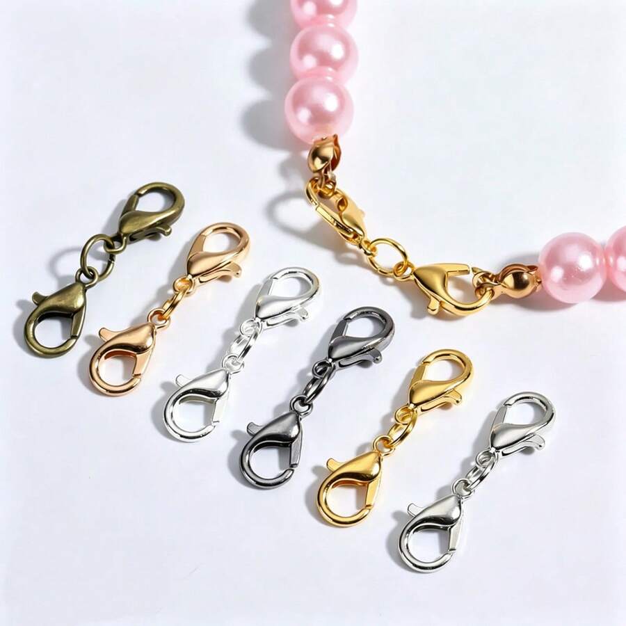 Double Lobster Clasp Necklace, Bracelet, Keychain DIY, Ideal Jewelry Making Accessories, Necklace, Bracelet, Clasp Connector, Clasp Decoration Accessories - Multicolor - View 1