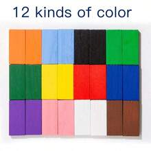 480pcs Colourful Dominoes Wooden Building Block Kits Stacking Racing Game Building Board Game Family Play Racing Educational Toys Christmas Birthday Gift - Multicolor - View 11