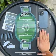 Juego de Futbolín para Dos Jugadores, Juego de Mesa Educativo Interactivo para Padres e Hijos, Mesa de Fútbol de Mesa - Blanco - Ver 5