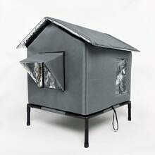 Outdoor Cat House Detachable Elevated Waterproof Pet Bed - Multi-color - View 9