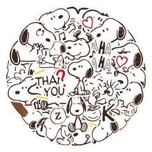 SNOOPY 1 Set/40pcs Cartoon Cute Dog Stickers Collection, Personalized Notebook Phone DIY Waterproof Stickers, Halloween Gift, Valentine's Day Gift, Easter Gift [Random Style] - Multicolor - View 5