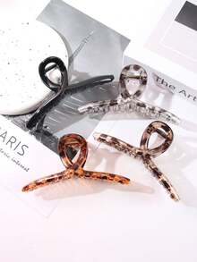 4pcs Niche High-End Ribbon Bow Hair Claw Clips, Personalized Back-Of-Head Bathing Updo Hair Clips, Large Hair Claw For Thick Hair, Hot Girl Half-Up Ponytail Seamless Fixing Hair Clips, Versatile Hair Accessories For Outings, Sports, Shopping, Parties, Camping, Performances, Afternoon Tea, Valentine's Day, Halloween, Carnival, Birthday Ideal Gift - Multicolor - View 16