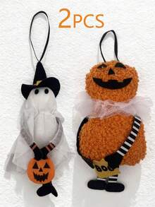 Halloween Ghost Pumpkin Pendant, Suitable For Halloween Decoration Party Scene Arrangement, Halloween Small Figurine Hanging Ornament, Suitable For Packaging Decoration And Table Centerpiece Decoration - Multicolor - View 11