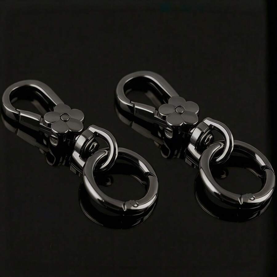 2 piezas de clips giratorios con hebilla, gancho giratorio de doble apertura con resorte, gancho de hebilla giratorio de metal con resorte y anillo en O, cierre de langosta, adecuado para llavero, bolso, billetera, cordón DIY hecho a mano