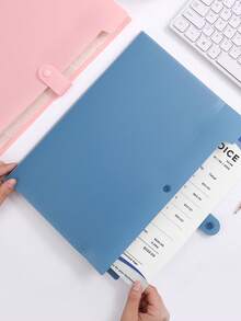 8-Pocket Expandable File Folder With Color Labels, Accordion-Style Paper Organizer, Portable Expandable Bill And Receipt Holder, A4 Letter Size Document Storage, Suitable For Home, School And Office Supplies - A - View 4