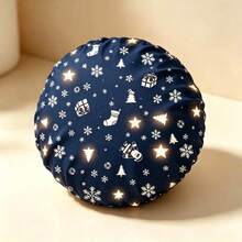 Dry Hair Cap Shower Cap Geometric Pattern Polyester Fiber Applique Hat Spring Summer Autumn Winter - Christmas Tree Shower Cap Blue 3 - View 3