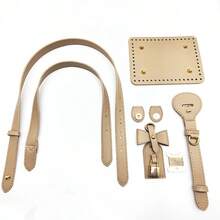 Handmade DIY Straw Handbag PU Leather Accessories Self-Made Vintage Pattern Bucket Bag Materials Shoulder Crossbody Bag Strap - New Model - View 17