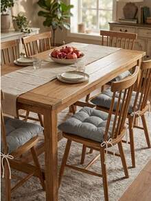 Made In Turkey Cushion 40*40 For Office & Garden & Kitchen Soft With Tie - Beige - View 10