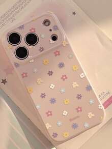 Casing Ponsel Motif Bunga Warna-warni Elegan Kompatibel dengan iPhone 16 Pro Max, Apple 17 Pro Max, 15, 14, 13 Pelindung Full Coverage - Berwarna merah muda - View 4