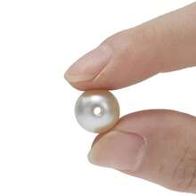 1200pcs/Box 4-12mm Perforated Pearl Beads, Used For Jewelry Making, 5 Sizes Round Pearls For Bracelet Making Kit, Perforated Small Pearl Filler Beads, Suitable For DIY Craft Necklace Earrings, Craft Beading Set - White - View 8