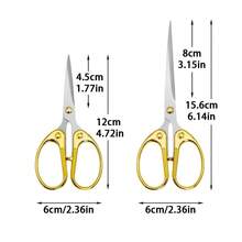 3pcs Scissors Set Office Scissors, Craft Scissors: 4.7 Inch, 5.3 Inch, 6 Inch, Ultra-Sharp Blades, Sturdy Office Scissors, Home School Sewing Fabric Multi-Purpose Scissors - Set - View 15