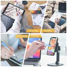 Universal 2-In-1 Digital Stylus Pen For Tablet Drawing & Phone Use, Compatible With Capacitive Touch Screens Portable Essential Smart Pencil Accessory Tool Touchscreen Pen - Rose Gold - View 5