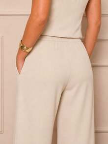 Tailored Vest And Trousers Set Fashion - Off White - View 3
