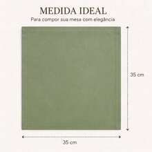 Kit com 6 ou 12 Guardanapo em Tecido Oxford Com Acabamento Embainhado 35x35cm todas as Cores - branco neve - Visão 5