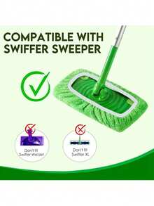 Super Absorbent Reusable Microfiber Mop Cloth, Grey Polyester Cleaning Cloth With White Trim Design, Washable And Durable, Dry And Wet Use Replacement Mop Head, Suitable For Floors, Glass, Windows, Household Daily Cleaning Supplies - Multicolor - View 5