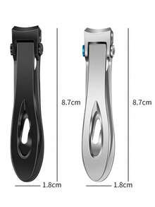 1/2/4pcs Straight Edge Stainless Steel Nail Clippers, Suitable For Thick Nails, Can Be Used For Trimming Ingrown Nails - Multicolor - View 5
