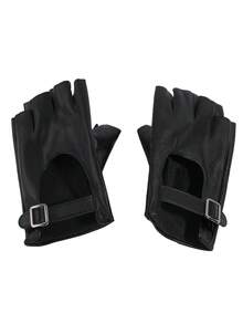 1 Pair Women's Solid Color Versatile Hollow Out Fingerless Gloves, Suitable For Daily Wear And Party Matching - Black - View 6
