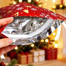 8pcs/1set Holiday Drawstring Gift Bags, Christmas Foil Gift Wrapping Bags, Suitable For Christmas Gifts, Party Favors - View 7