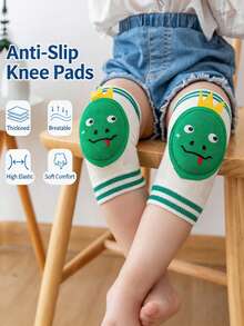 2pcs Baby Cartoon Knee Pads, Anti-Slip Knee Pads For Baby Crawling And Walking, Cartoon 3D Animal Cushioning Anti-Fall Knee Pads, Breathable Mesh High Elasticity Non-Constricting, Multiple Styles Available, Essential For Baby Crawling And Walking! - Baby Cartoon Knee Pads - View 7