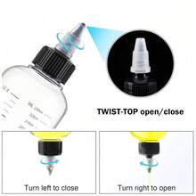 1pc 7.78oz Clear Plastic Dispensing Bottle With Scale Line And Screw Cap, Refillable Round Dispensing Bottle, Suitable For Liquid Ink, Paint, Art Crafts, Perfume Refillable Bottle, Travel Bottles - Multicolor - View 2