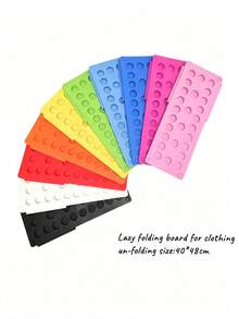 Quick Clothing Folding Board Time-Saving Space-Saving Adjustable Plastic Shirt Folding Organizer Suitable For T-Shirts Pants Dresses And Towels Multi-Hole Design Space-Saving Drawer And Closet Storage Suitable For Home Storage Adult Back To School - Multicolor - View 4
