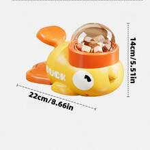 1件裝互動寵物餵食玩具，按壓式益智餵食器，適用貓狗，可愛鴨子與鯨魚造型貓用品，萬聖節室內貓狗配件 - 彩色 - 查看 3