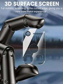 3pcs Full Coverage One-Piece Screen Protector, Acrylic Material, High Definition High Transparency Material Ensures Clear And Vibrant Screen Display, Does Not Affect Visual Presentation. Water-Resistant Design Enhances Practical Protection. Scratch-Resistant Material, Anti-Drop And Anti-Wear, Protects Lens From Scratches. Compatible With IPhone17E/17 Pro Max/17 Pro/17Air/17/16e/16 Pro Max/16 Pro/16 Plus/16/15 Pro Max/15 Pro/15 Plus/15/14/13/12/11 And Other Models - Clear - View 7