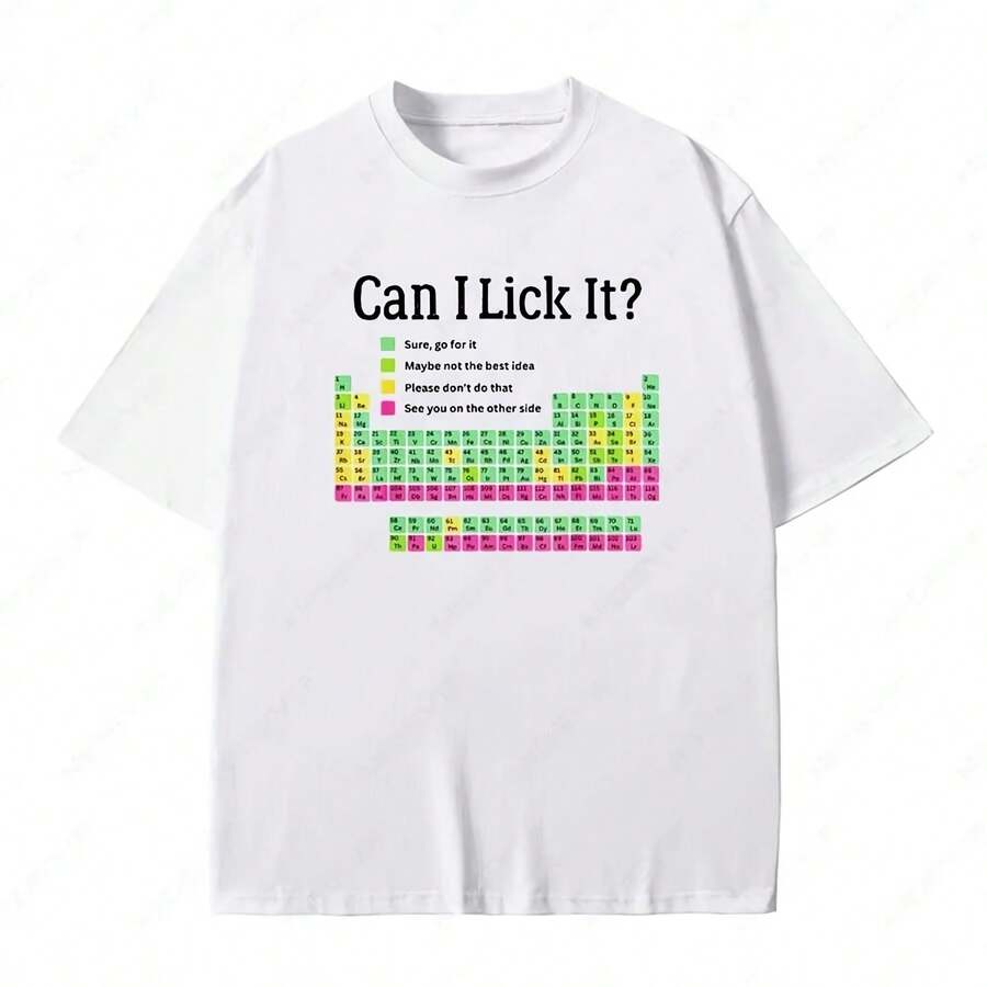 Funny T-Shirt With Periodic Table Design, Gift For Women And Men, Soft Cotton Short-Sleeved T-Shirts With Round Neck, Unisex - Shape - View 1