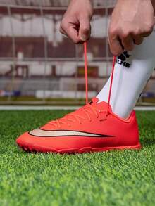Nike Men's Football Shoes VAPOR 17 ACADEMY TF 26 Summer New Turf Football Shoes IO5002-600 - Red - View 2