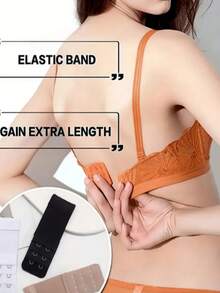 Bra Extender, 2 Hooks 3 Rows, Extended Type, Underwear Accessories, Elastic, Adjustable, Underwear Extender, Bra Extender, Bra Back Closure - Multicolor - View 2