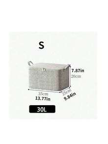 1pc Grey Large Capacity Storage Bag, Clothing Storage Bag, Miscellaneous Storage Bag, Dual-Way Alloy Zipper, Sturdy Handle, Soft Fabric, Precision Zipper, Suitable For Home Miscellaneous Storage, Clothing Organization, Seasonal Bedding Storage - Grey - View 10