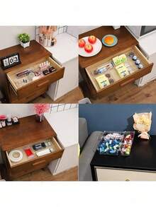 25/18/12/1pc Transparent Plastic Drawer Organizer Set, Includes 4 Sizes Of Transparent Drawer Organizers And Storage Boxes, Suitable For Cosmetics/Jewelry Vanity, Kitchen Utensils Or Desk, Bathroom, Kitchen Storage Shelves, Outdoor Storage Racks, Back To School Supplies - Clear - View 4