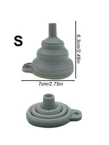 1pc Kitchen Silicone Funnel, Oil Funnel, Foldable Funnel, Portable Funnel, Random Color Foldable Kitchen Funnel, Canned Food Funnel Wide Mouth Bottle Funnel, Mini Flexible Silicone Liquid Funnel, Engine Oil Filling Funnel - View 5