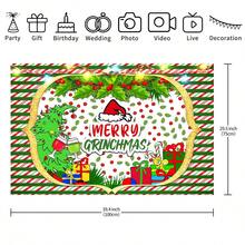 The Grinch Authorize Merry Christmas Children's Party Award Scene Birthday Party Background Banner. Christmas Themed Wall Decoration. Photo Background Garden Decor Outdoor. Ideal Choice For Celebration Events, Room Decoration, And Display Props - Multicolor - View 16