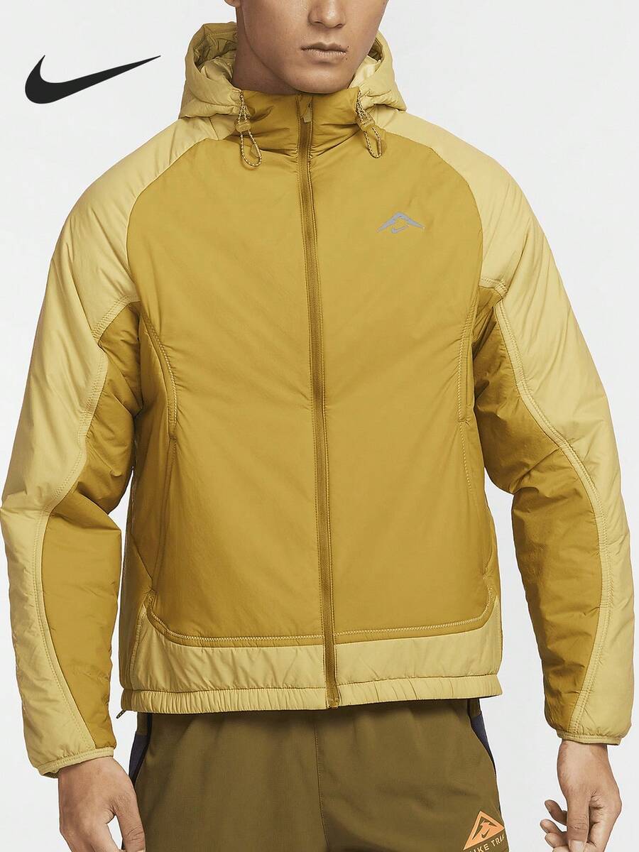 Jaket Lari Trail Pria Nike Asli Baru Motif Patchwork Hangat FZ0004-716 - FZ0004-716 - View 1